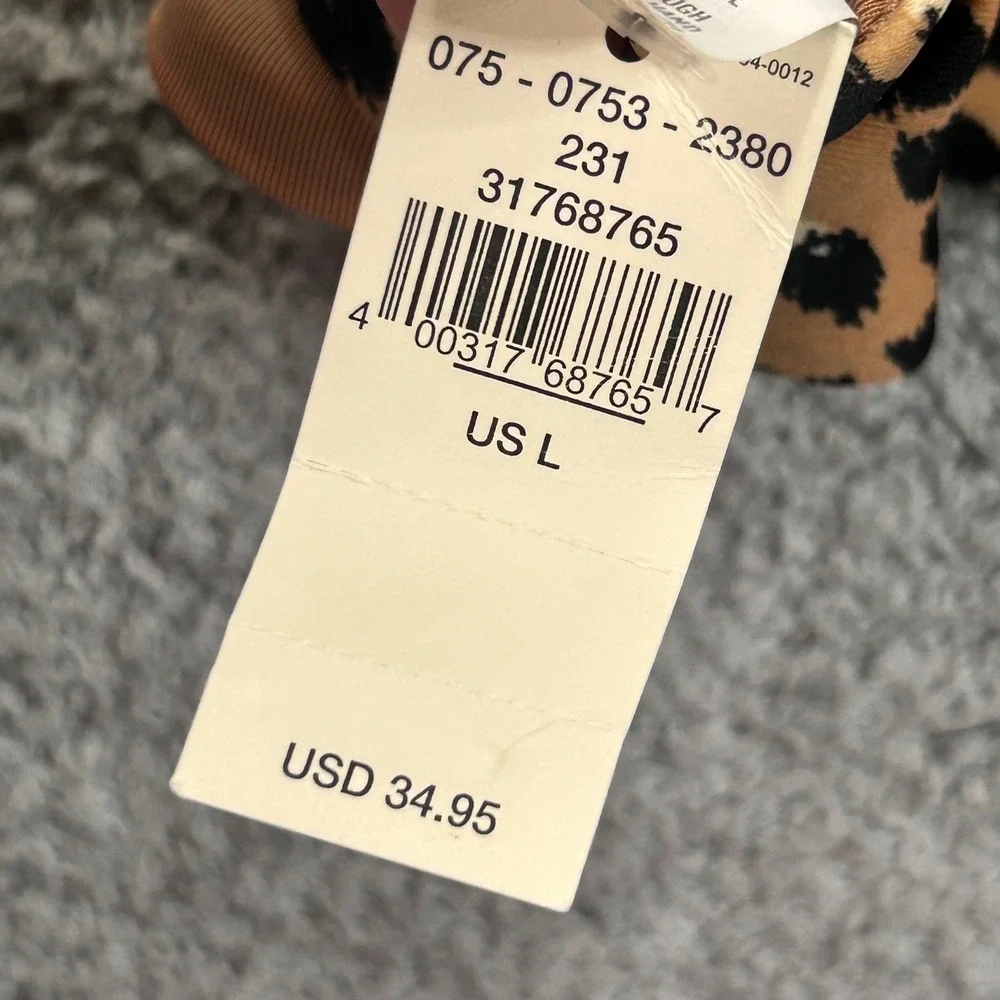 Aerie Leopard Scoop Bikini Top Tan Black Size L Animal Print Beachy Trendy Boho